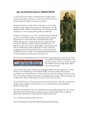 A preview of a PDF biography for Bourne, Leonard Bertie